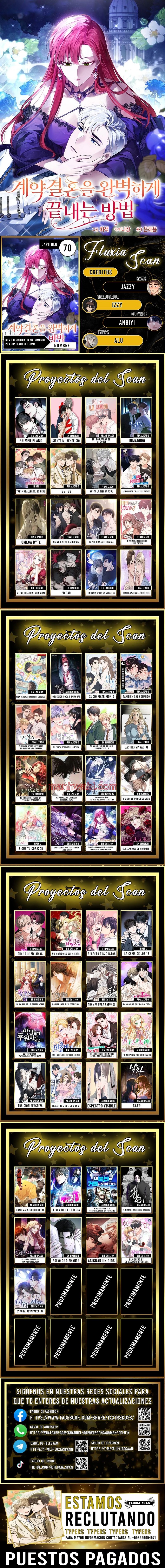 Cómo terminar un matrimonio por contrato de forma perfecta - Capítulo 70 manhwa