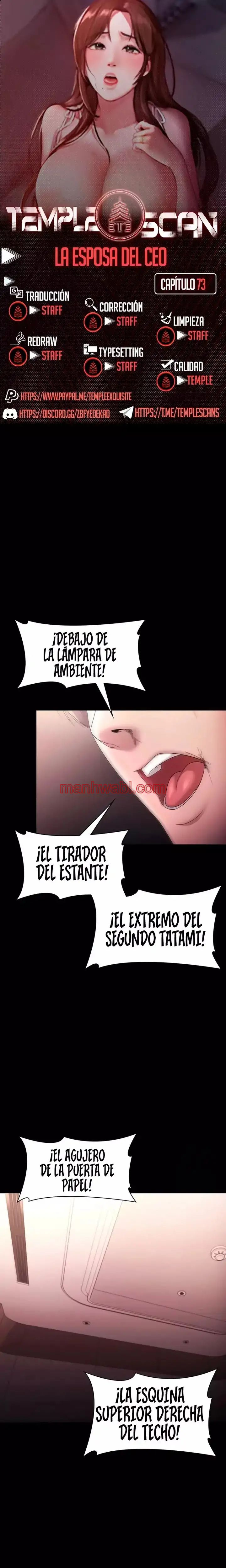 La esposa del jefe - Capítulo 73 manhwa