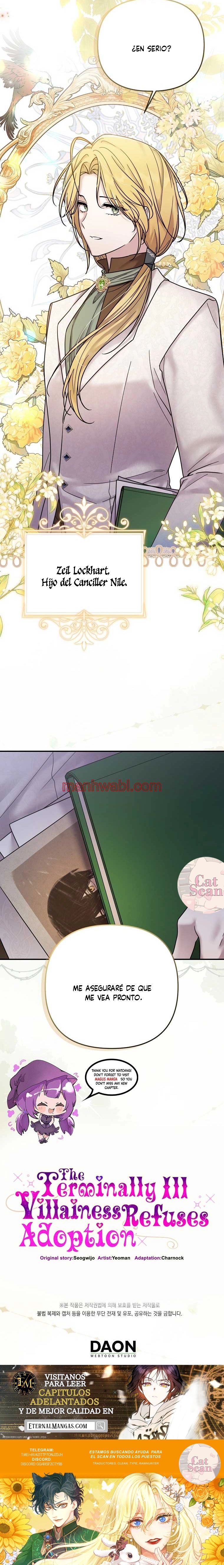 La villana se niega a ser adoptada - Capítulo 15_3 manhwa