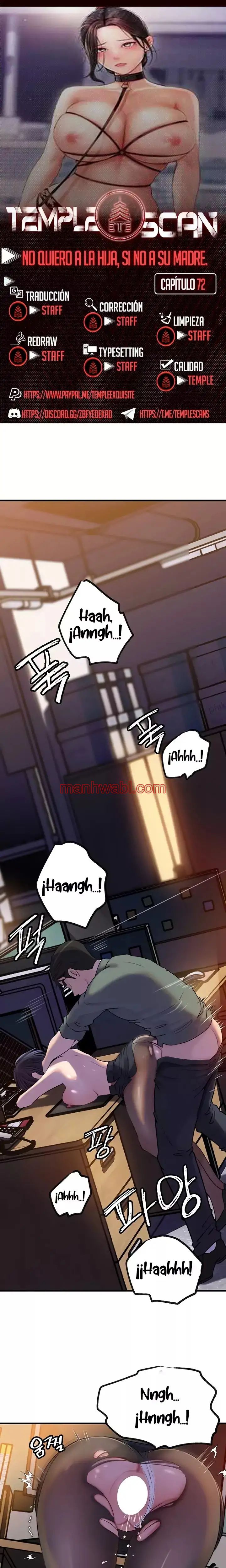 No Quiero A La Hija, Si No A Su Madre - Capítulo 72 manhwa