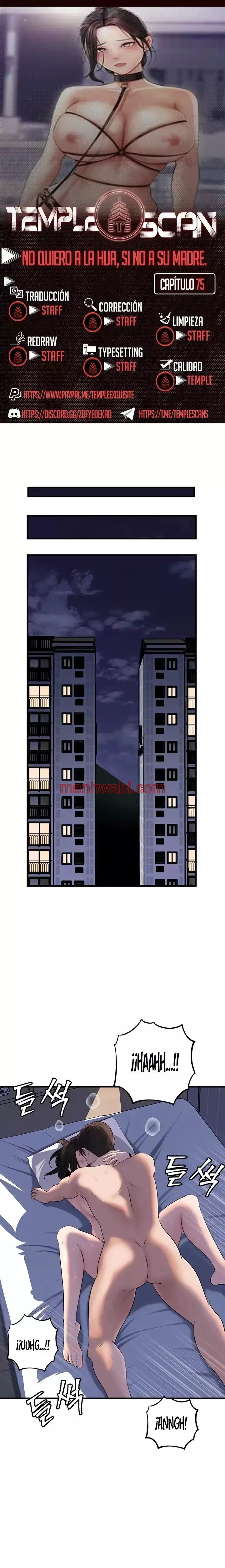 No Quiero A La Hija, Si No A Su Madre - Capítulo 75 manhwa