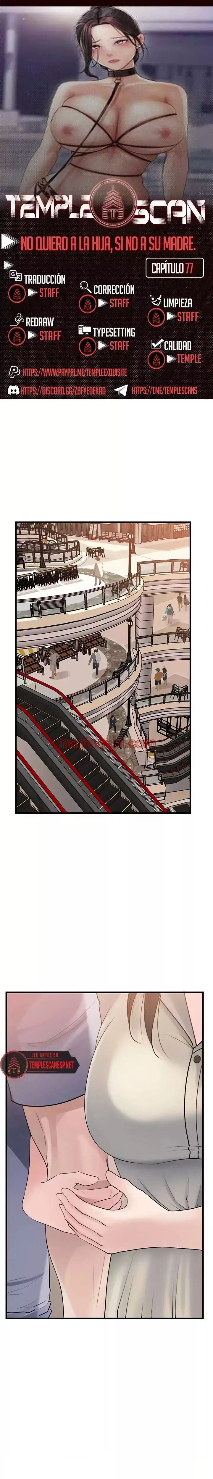 No Quiero A La Hija, Si No A Su Madre - Capítulo 77 manhwa