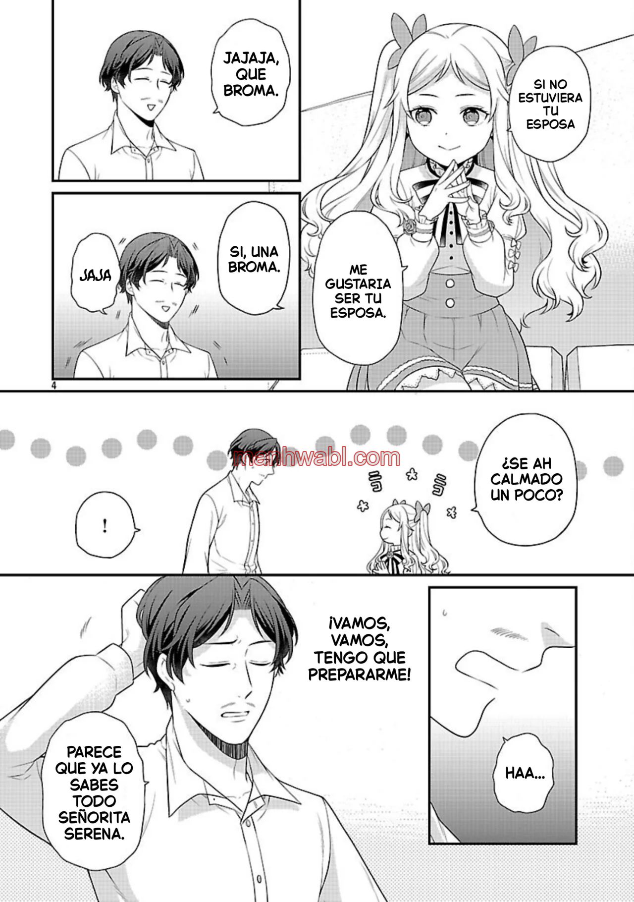 Reencarné como el padre de una joven malvada, así que adoro a mi esposa y a mi hija. - Capítulo 5 manhwa