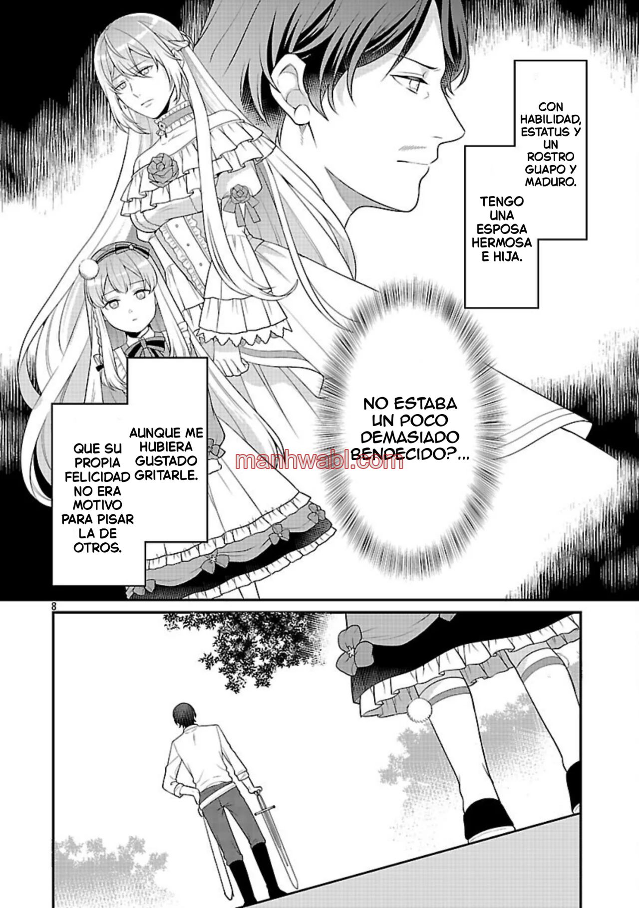 Reencarné como el padre de una joven malvada, así que adoro a mi esposa y a mi hija. - Capítulo 6 manhwa