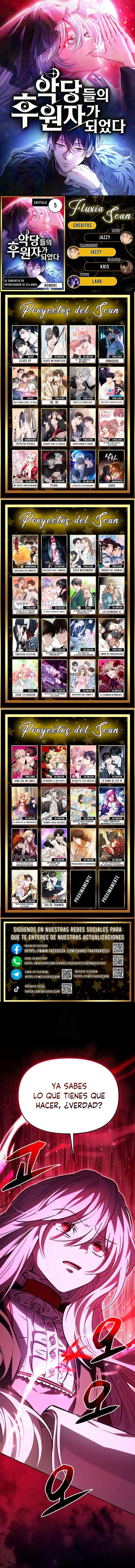 Se convirtió en patrocinador de villanos - Capítulo 5 manhwa