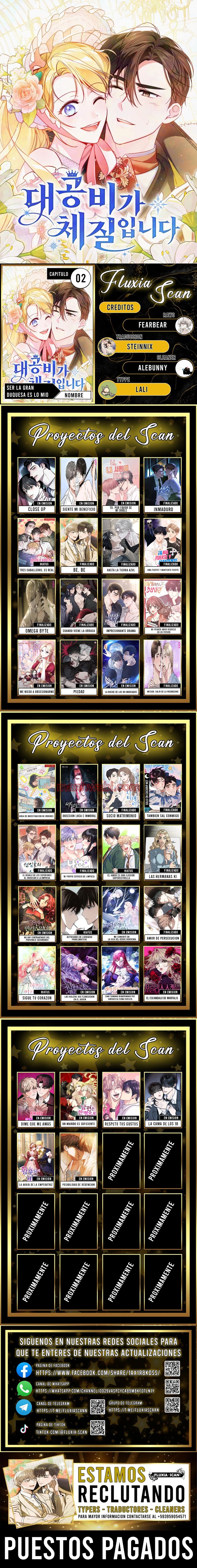 Ser la gran duquesa es lo mio - Capítulo 2 manhwa