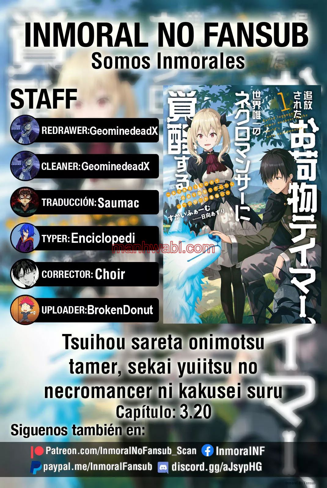 Tsuihou Sareta Onimotsu Tamer, Sekai Yuiitsu no Necromancer ni Kakusei Suru - Capítulo 3.2 manhwa